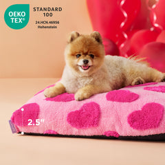 LE SURE dog bed foam-detail highlights supportive foam blend for comfortable resting.