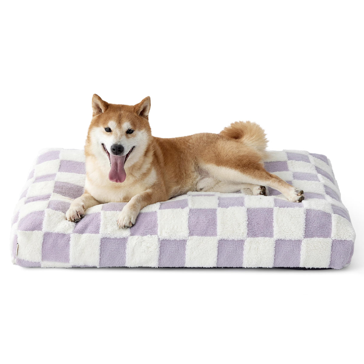 LE SURE Dog Bed Large with thick shredded foam purple cover offers plush support for naps