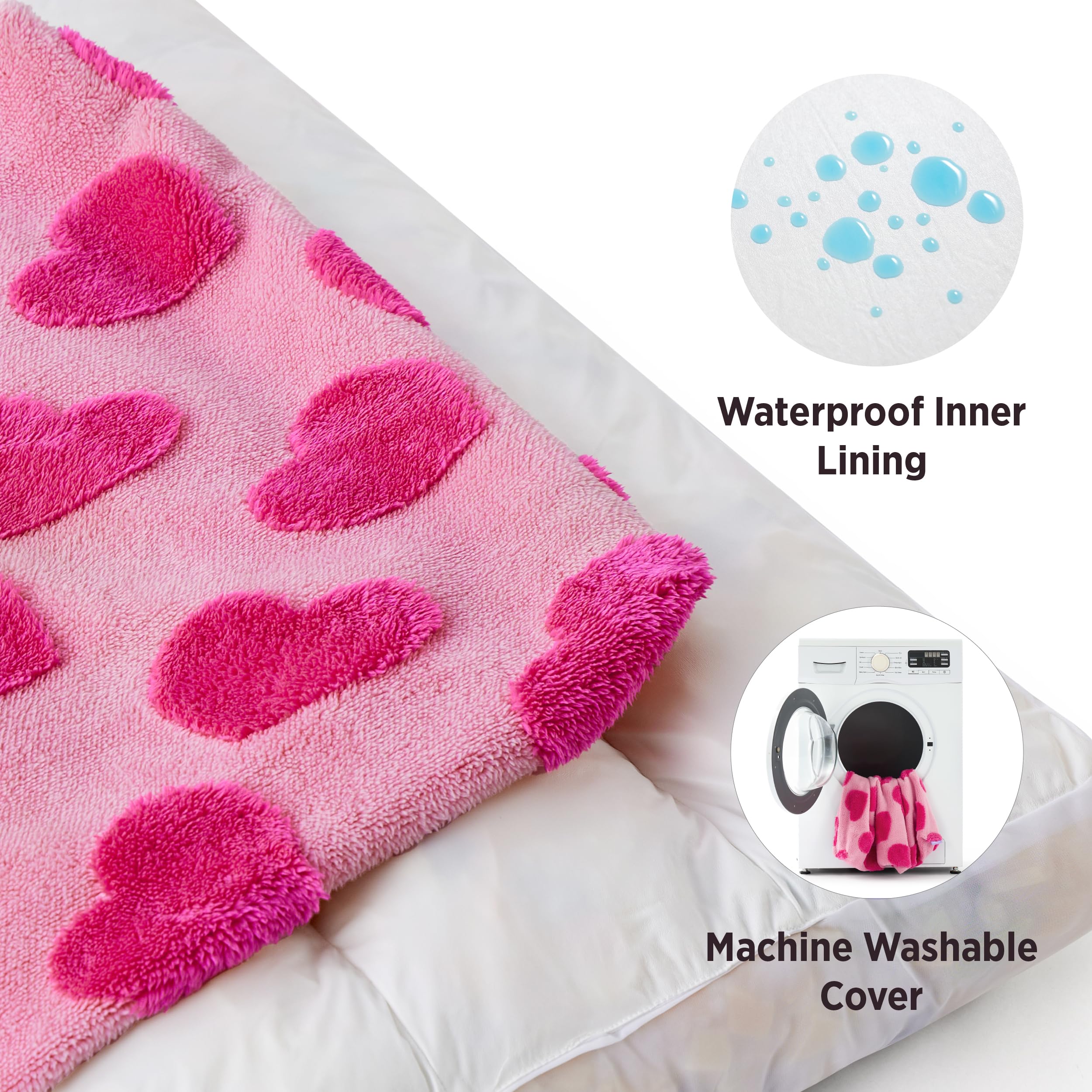 LE SURE dog bed non-slip-bottom keeps bed stable on slick floors.