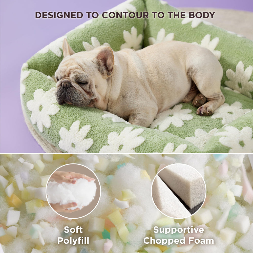 LE SURE dog bed with 2:1 high-density foam fill for joint comfort.