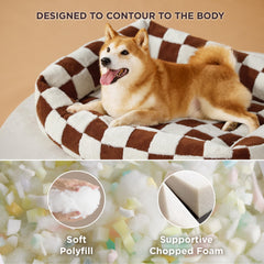 LE SURE dog bed rectangle orthopedic offers contoured support for pets in a cozy rectangle layout.