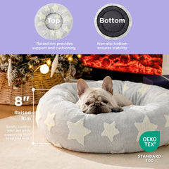 LE SURE donut bed anti-slip bottom prevents sliding on hardwood floors