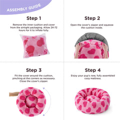 LE SURE donut small dog bed washable cover demonstrates easy machine washing