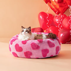 LE SURE donut small dog bed front view showing plush comfort