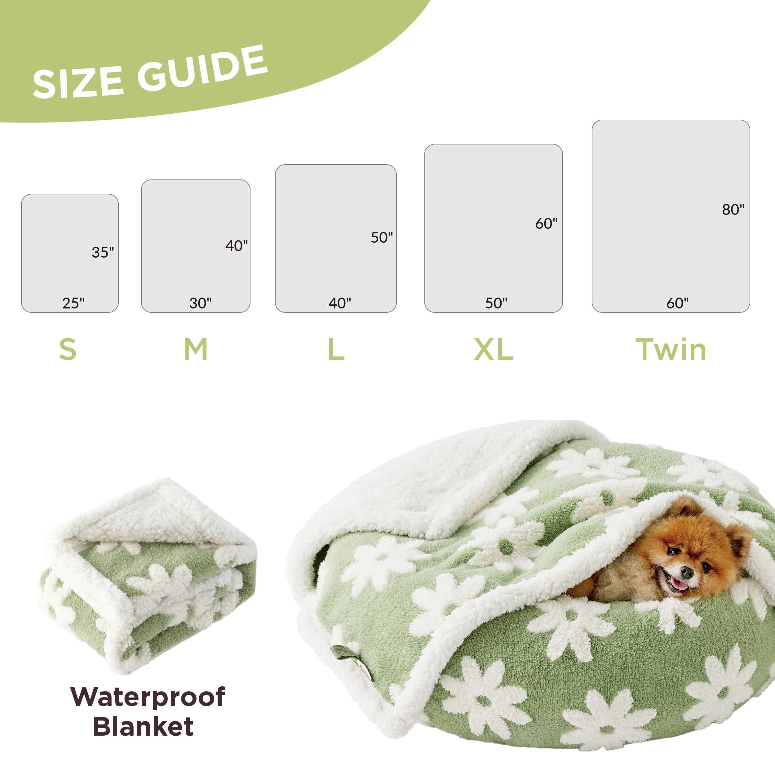 LE SURE blanket features sturdy edge stitching for daily pet use.