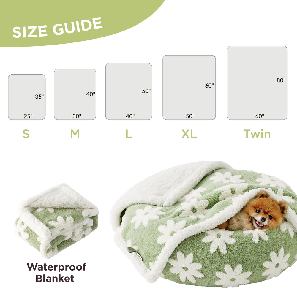 LE SURE blanket features sturdy edge stitching for daily pet use.