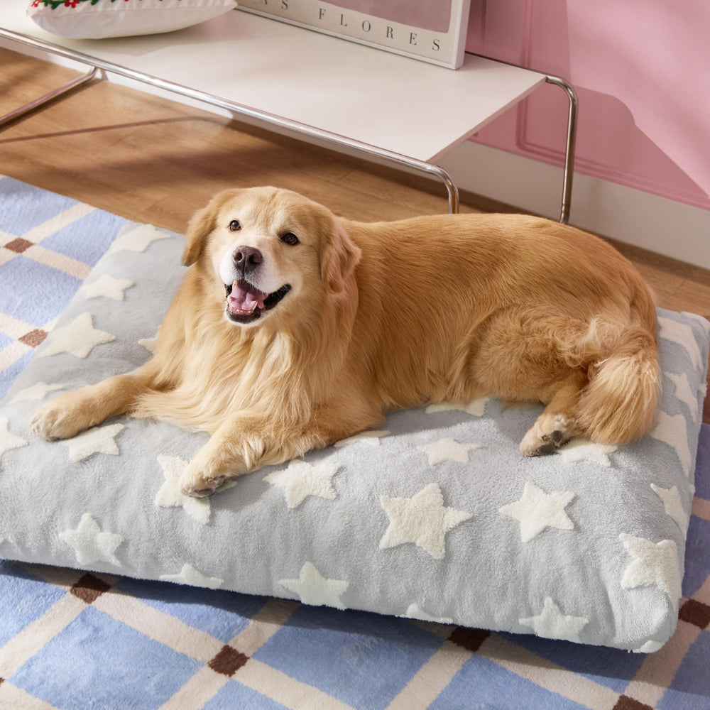 LE SURE Extra Large Dog Bed packing-compression illustrates space-saving shipping