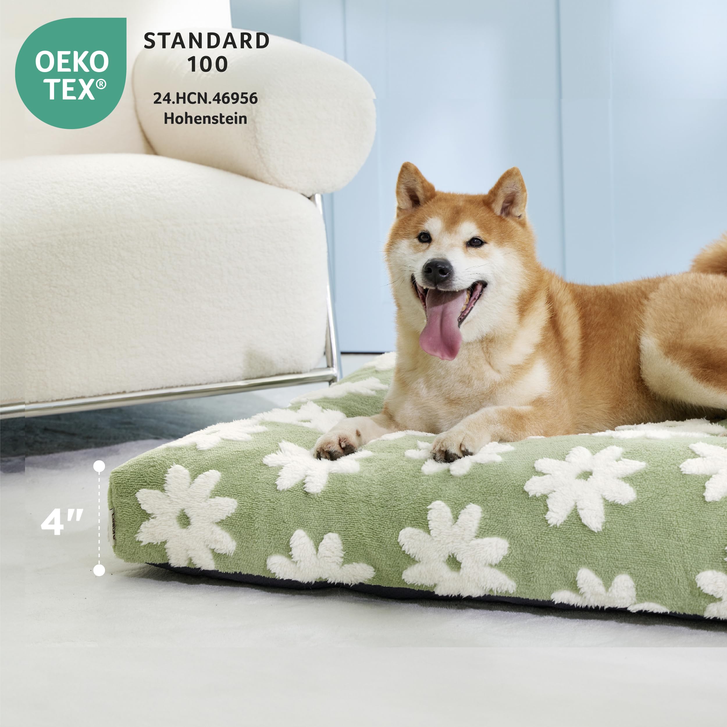 LE SURE extra-large dog bed removable cover for easy cleaning