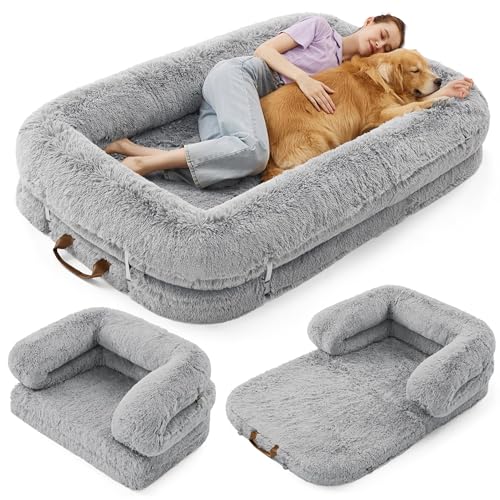 LE SURE foldable human dog bed classic bed mode for nap comfort