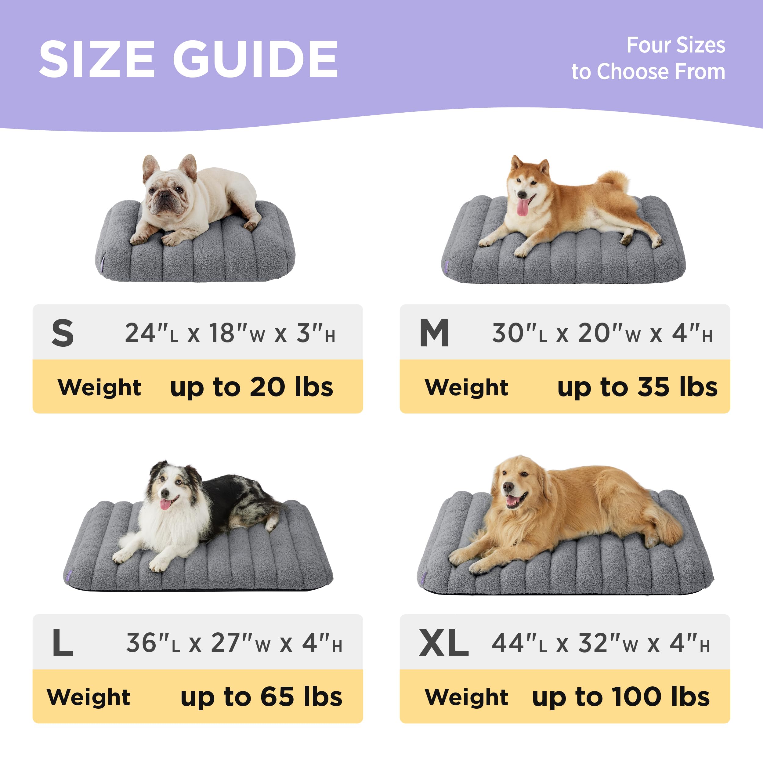 LE SURE bed suited for indoor, crate, and travel use