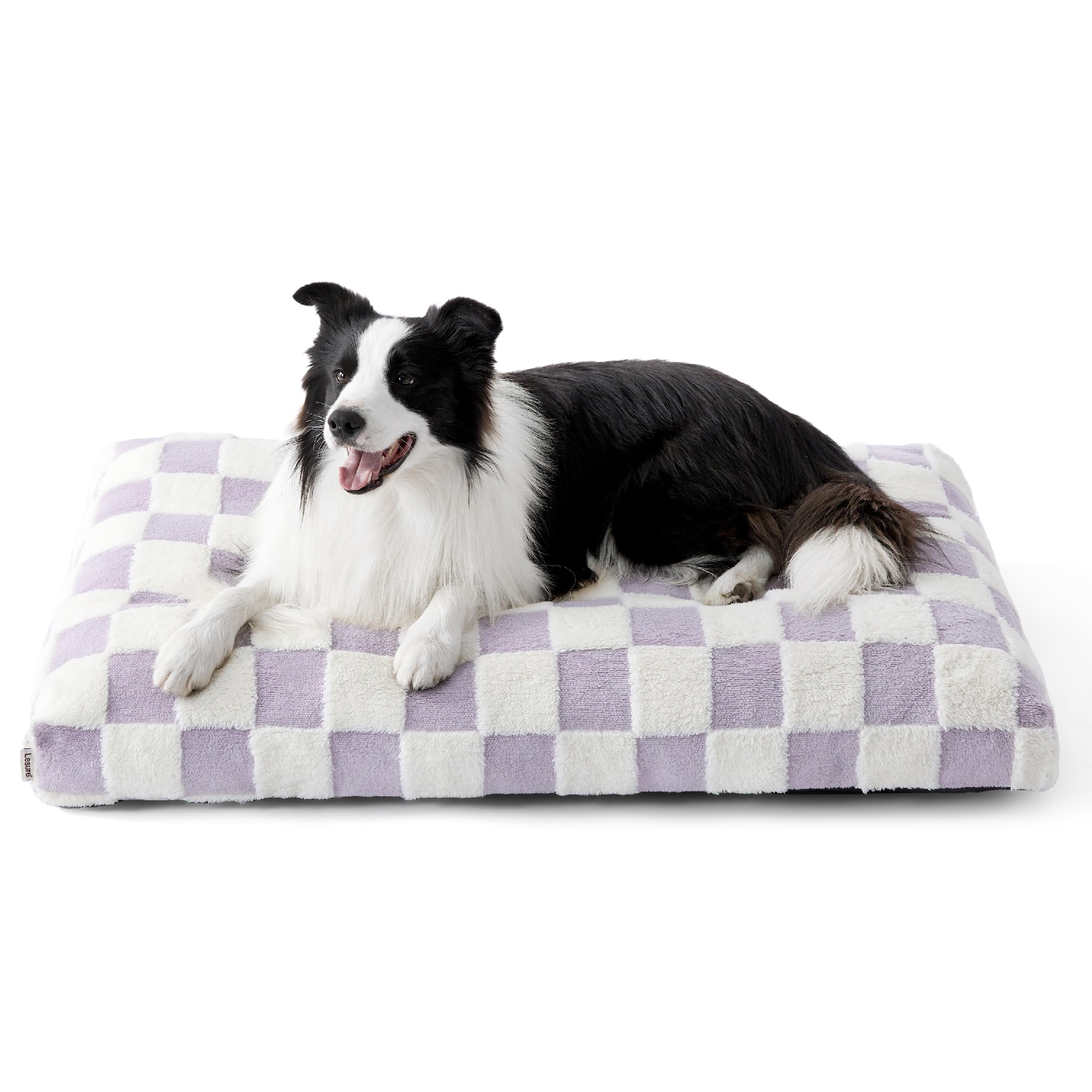 LE SURE large dog bed purple front view shows plush surface for cozy naps