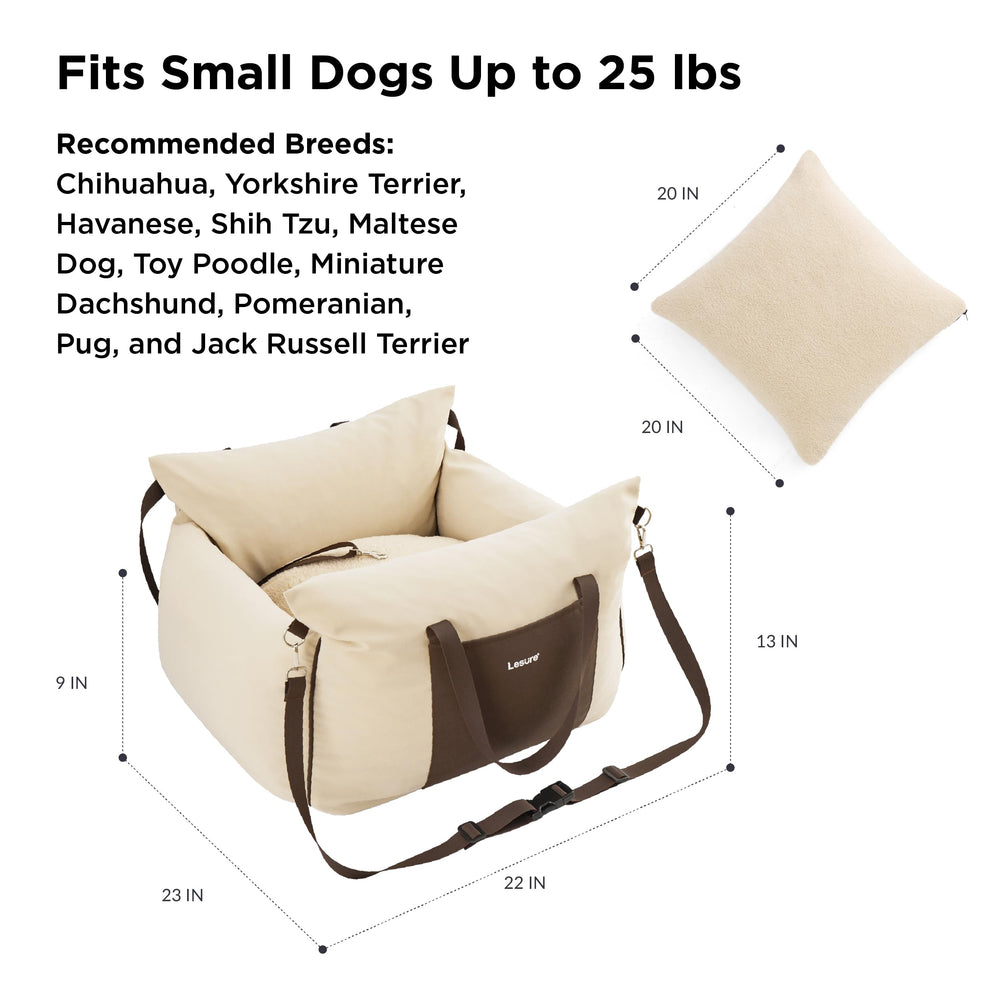 LE SURE Lesure built-in storage pockets for pet essentials
