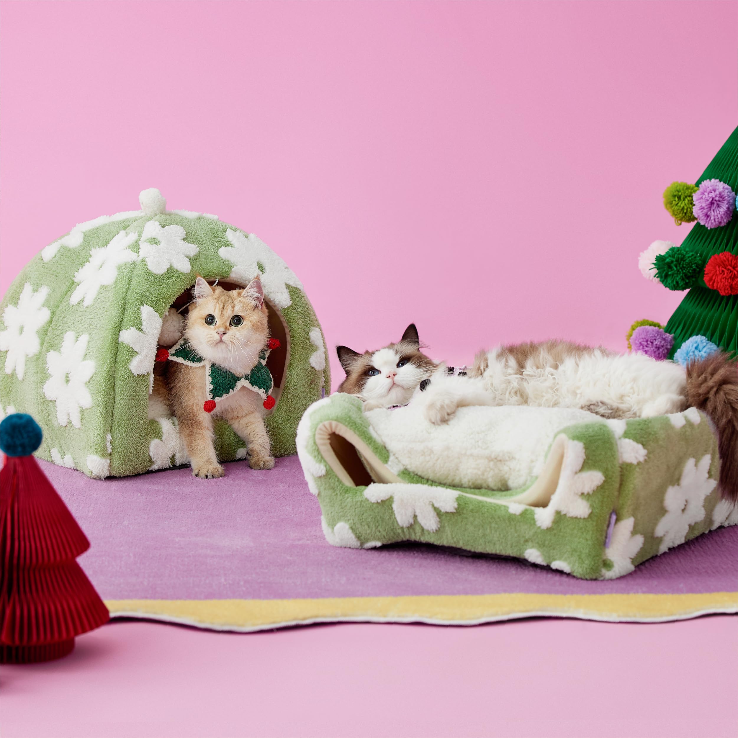 LE SURE Lesure cat bed interior cushion delivers plush comfort for lounging