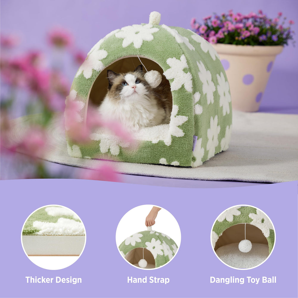 LE SURE Lesure cat bed anti-slip bottom stays in place on floors