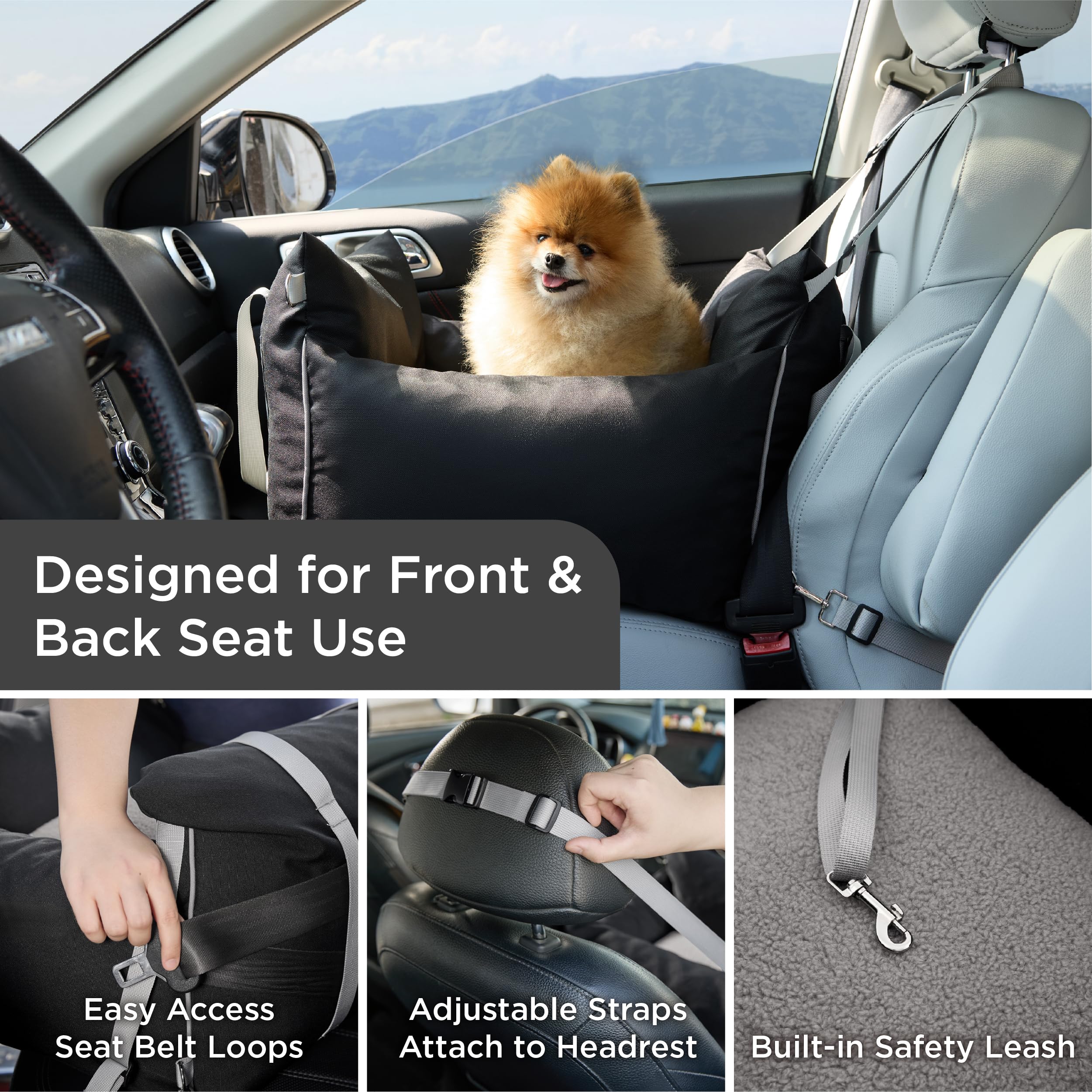LE SURE Lesure car seat side pocket open for quick access storage