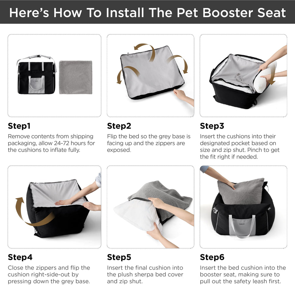 LE SURE Lesure large storage pockets hold treats and toys