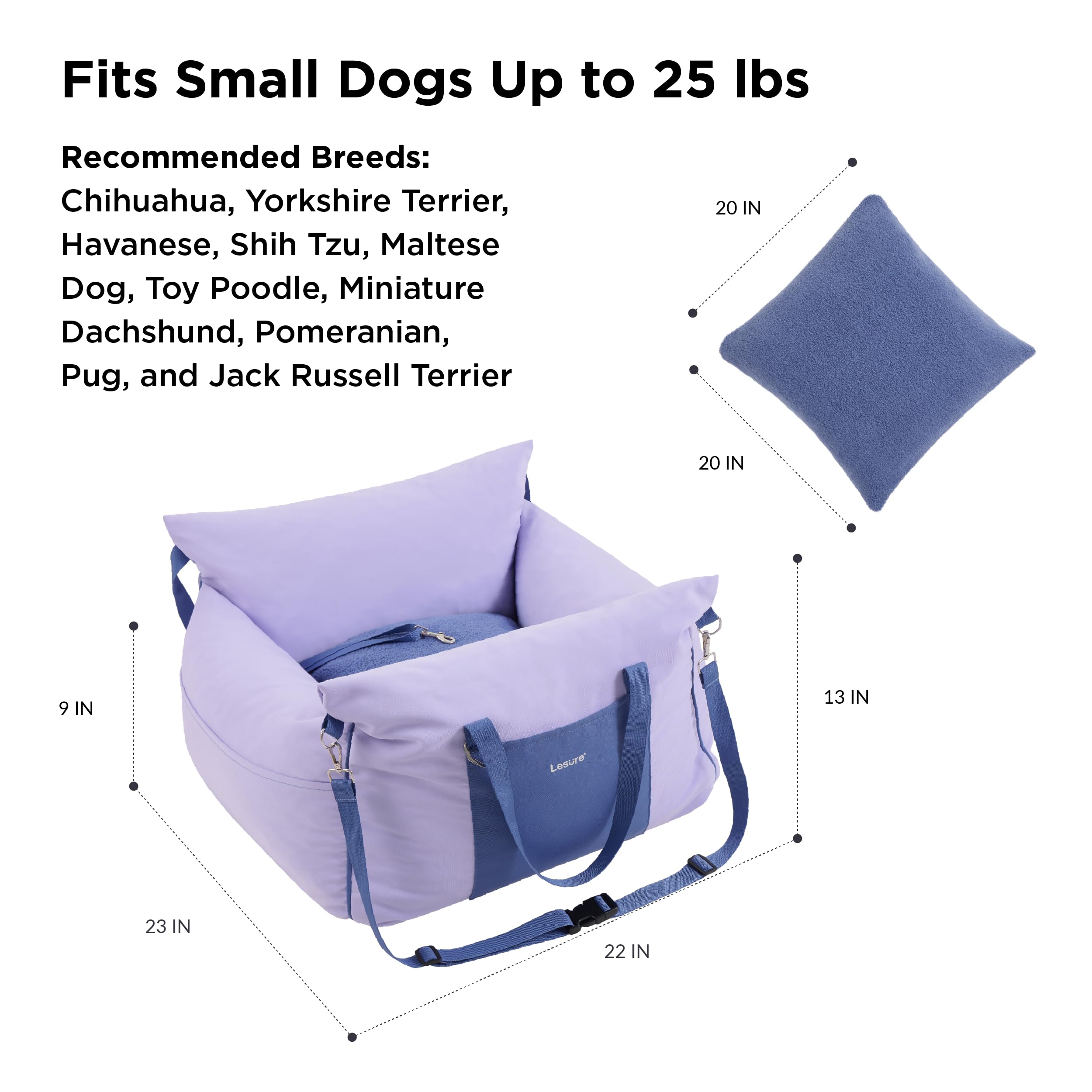 LE SURE Lesure storage pockets keep toys, treats, and waste bags organized