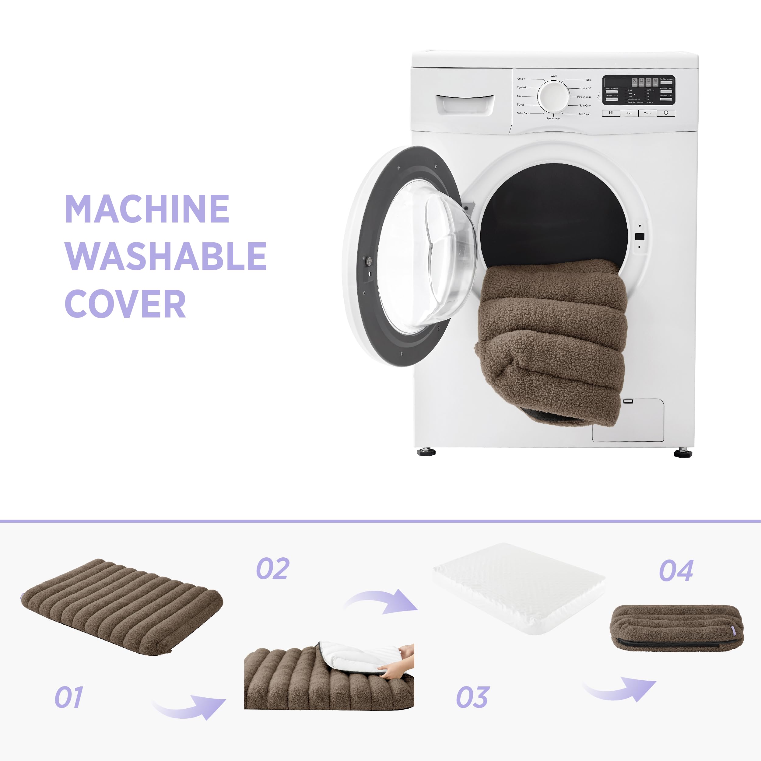 LE SURE non-slip bottom keeps bed stable during use.