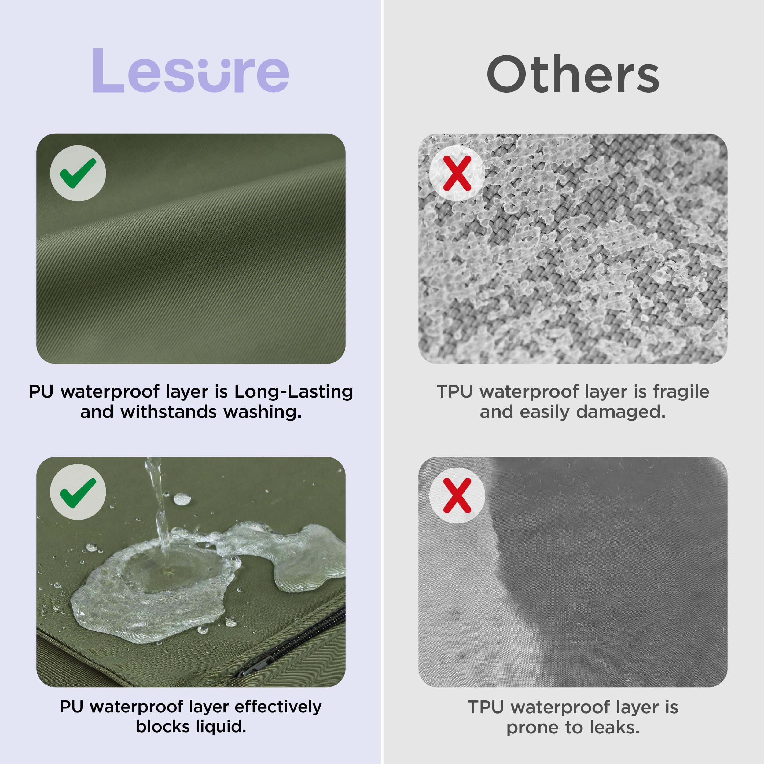 LE SURE orthopedic foam dog bed provides plush contouring comfort