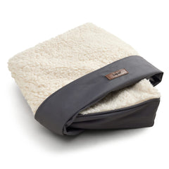 LE SURE Washable Dog Bed Cover large gray front view shows all-season warmth and cool comfort