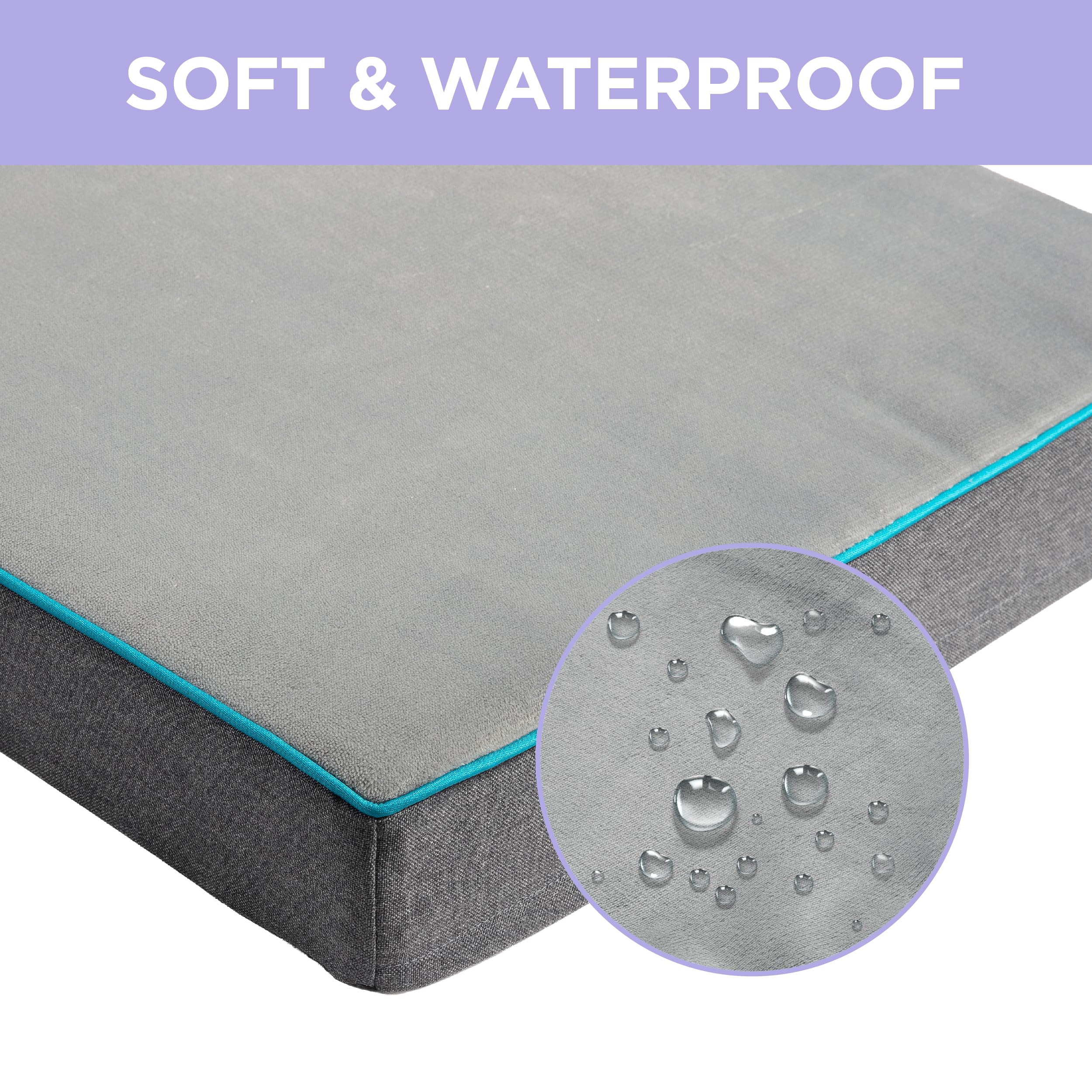 LE SURE cover features non-slip dots to keep bed in place