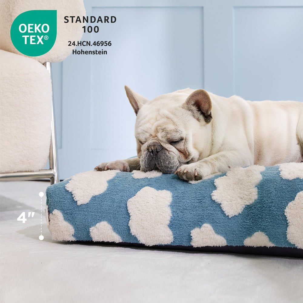 LE SURE Cute XL Dog Bed inside view shows thick shredded foam for support
