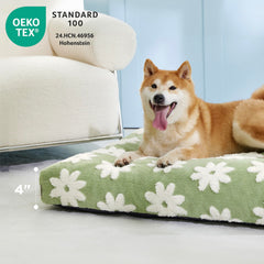 LE SURE XLarge Dog Bed removable-cover close-up highlights easy-care fabric