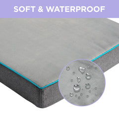 LE SURE XL dog bed cover grey non-slip bottom keeps bed in place during play