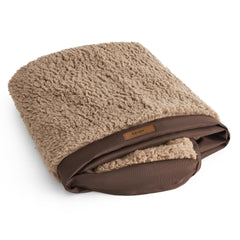 LE SURE XL plush-fleece brown bed cover surface for cozy warmth and easy care.