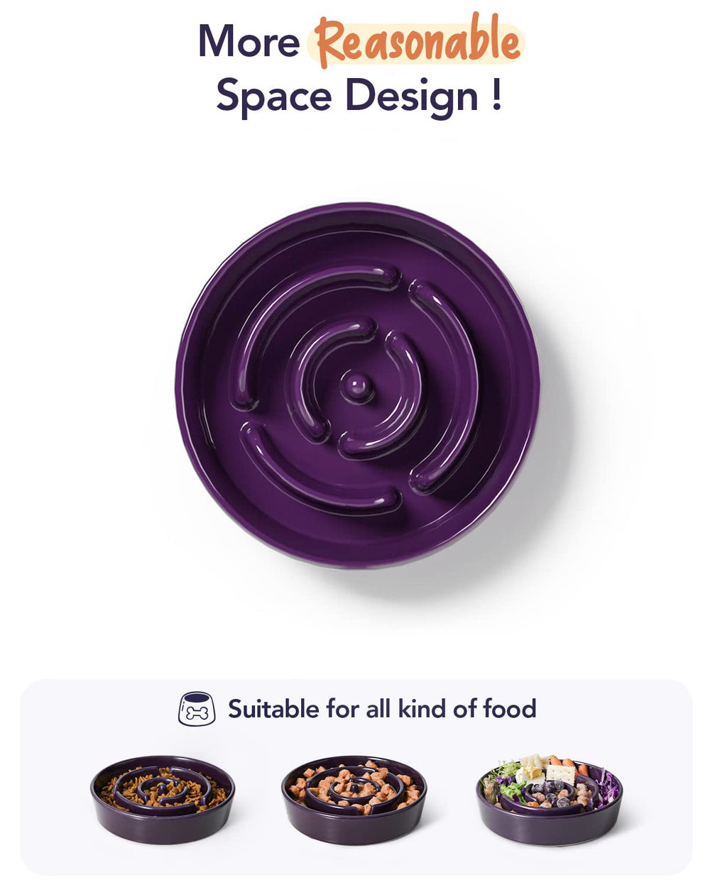 LE TAUCI ceramic dishwasher-safe bowl simplifies cleaning after chewy, wet, or dry meals