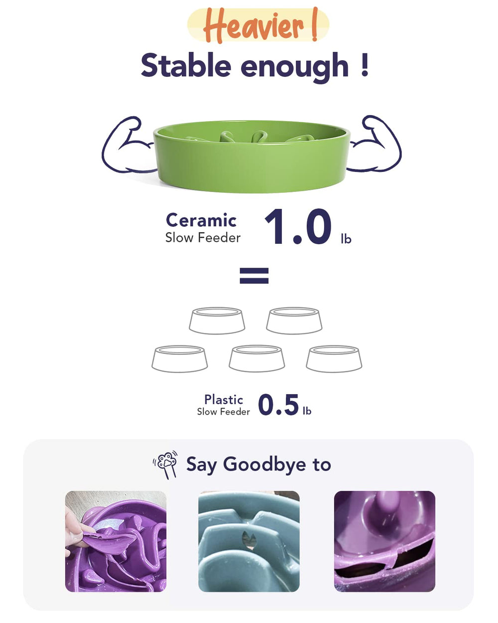 LE TAUCI microwave-safe label suggests reheating dog food safely.