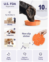 LE TAUCI non-slip base ceramic bowl reduces mess during meals.