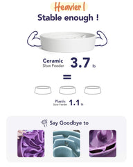 LE TAUCI ceramic bowl with non-slip base stays steady during meals.