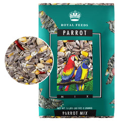 LEACH Parrot Mix bag packshot highlights premium seed blend for daily energy.