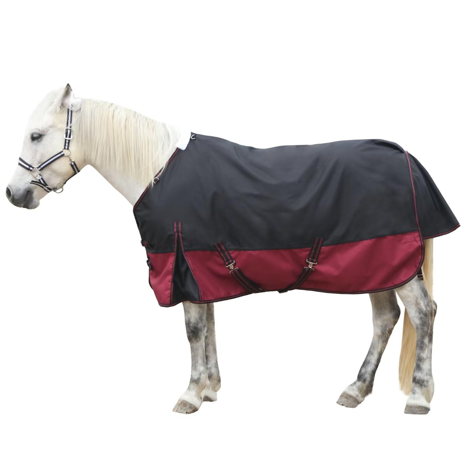 LEAFOREST 1200D turnout blanket front view shows waterproof breathable protection