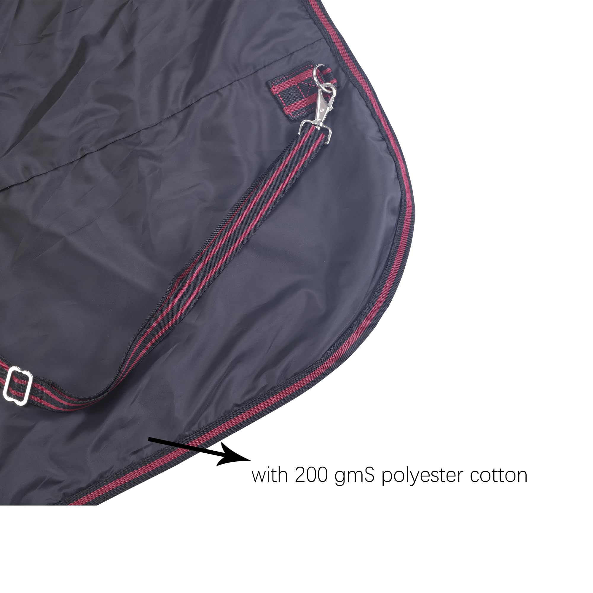 LEAFOREST turnout blanket tail flap offers full coverage for movement in paddocks.