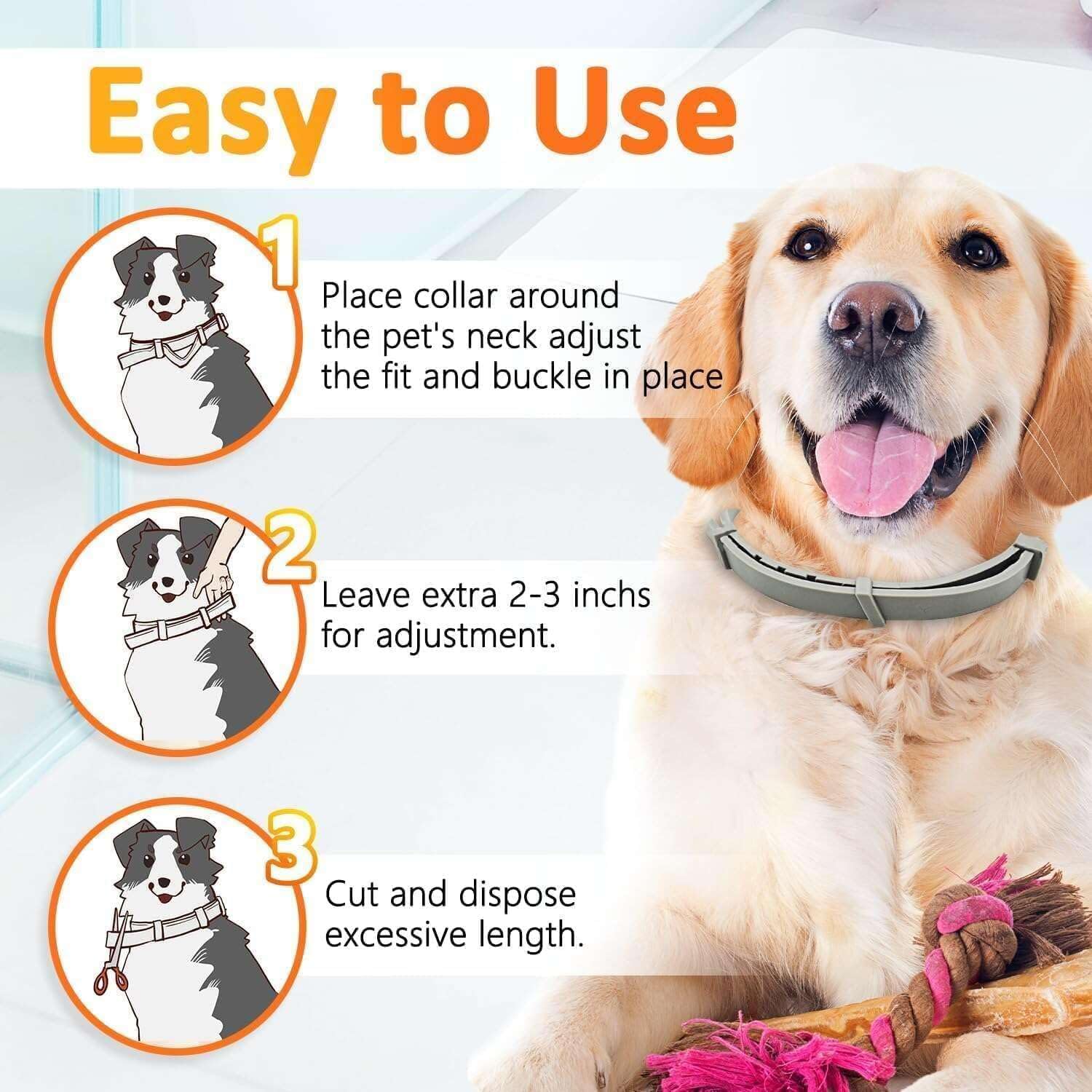 Leafloom flea collar adjustable strap fits dogs of all sizes