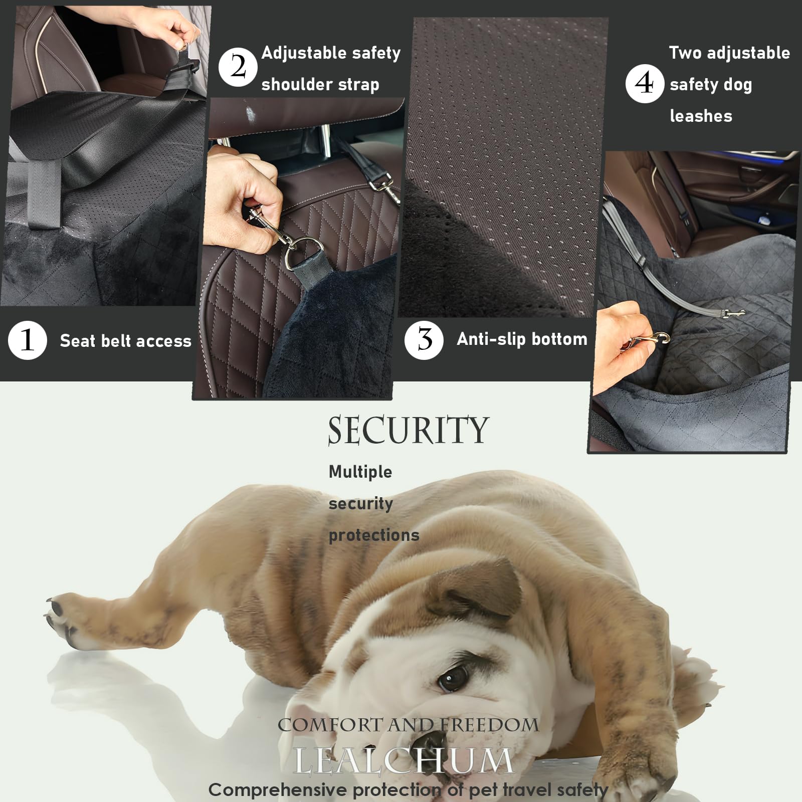Lealchum dog booster elevated view lets dogs enjoy scenery