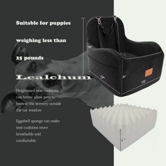 Lealchum dog booster memory foam padding creates comfortable ride
