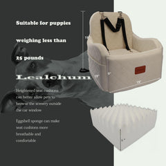 Lealchum Dog Booster Seat memory foam cushion detail for comfortable, supported rides