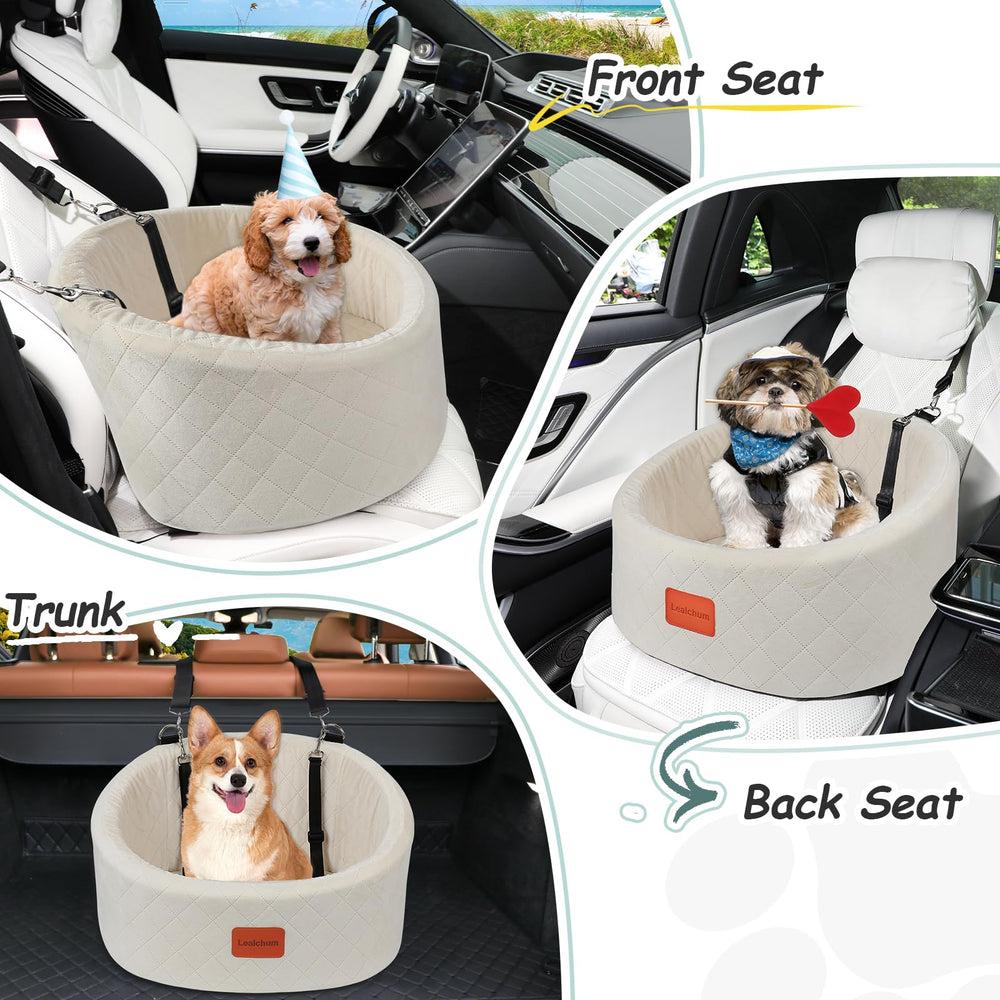 Lealchum dog car seat easy installation in any vehicle