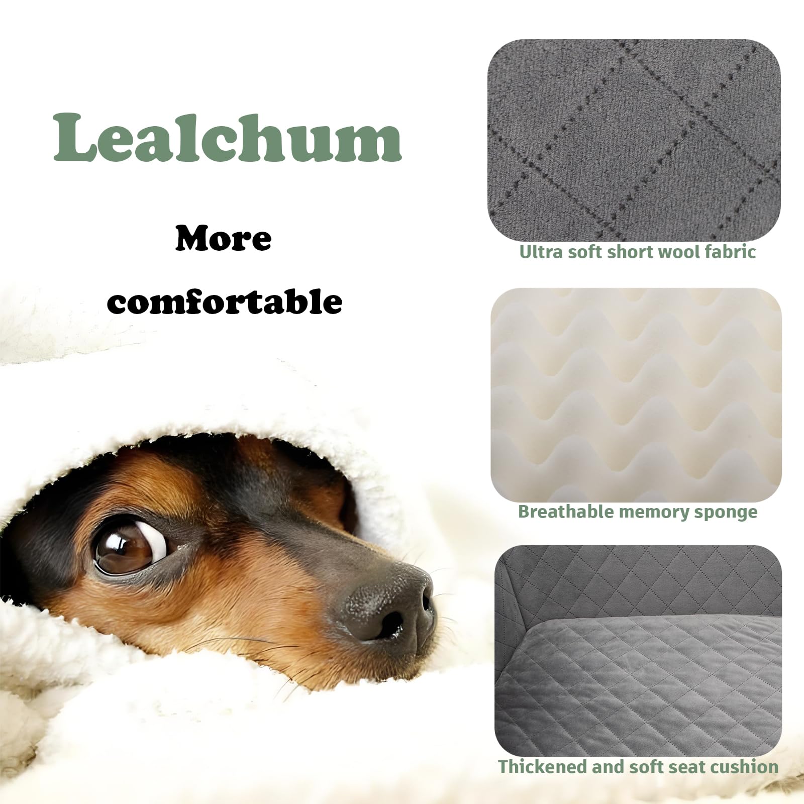 Lealchum dog seat adjustable shoulder strap highlights secure headrest attachment