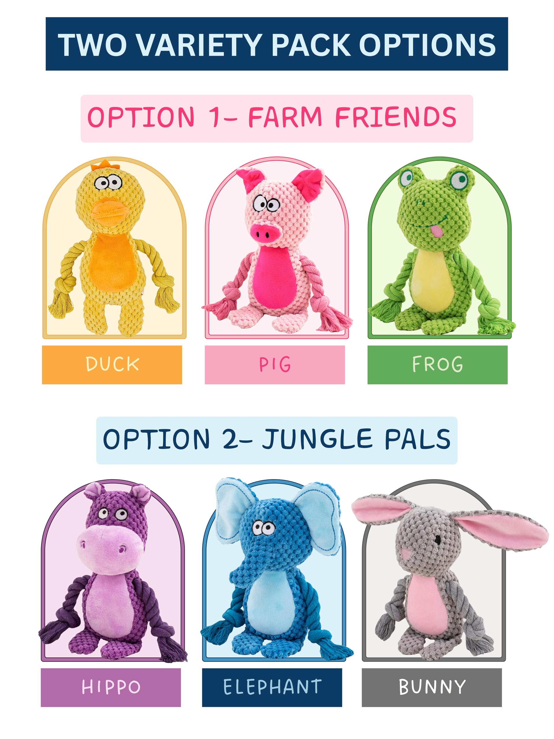 Leash and Leisure 3-pack plush toys for multi-dog households and shared play