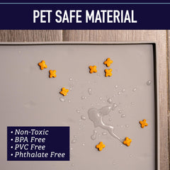 Leash Boss XL dog bowl mat gray anchors large bowls and reduces splashes.