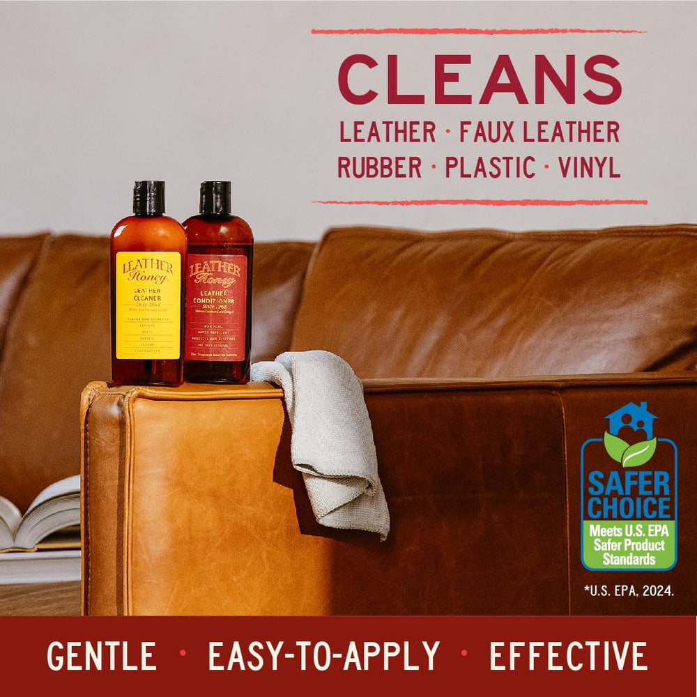 Leather Honey dirt-removal on dirty-leather-seat lifts grime gently.