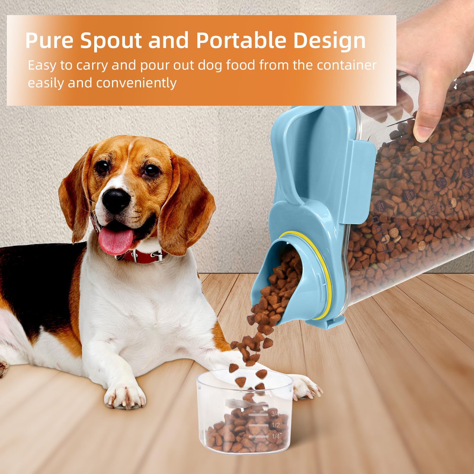 LEAWALK airtight-seal-silicone-gasket keeps pet food fresh.