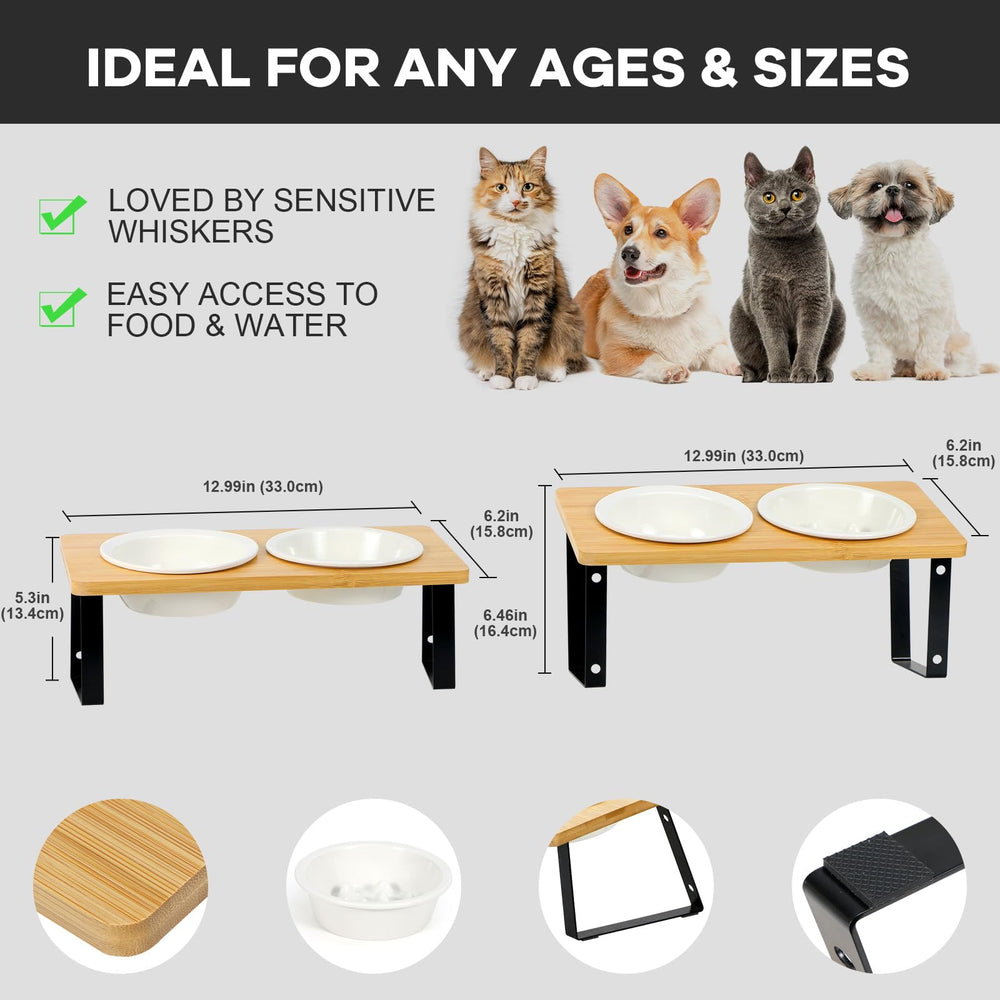 LEAWALK ceramic water bowl complements the set for clean hydration.
