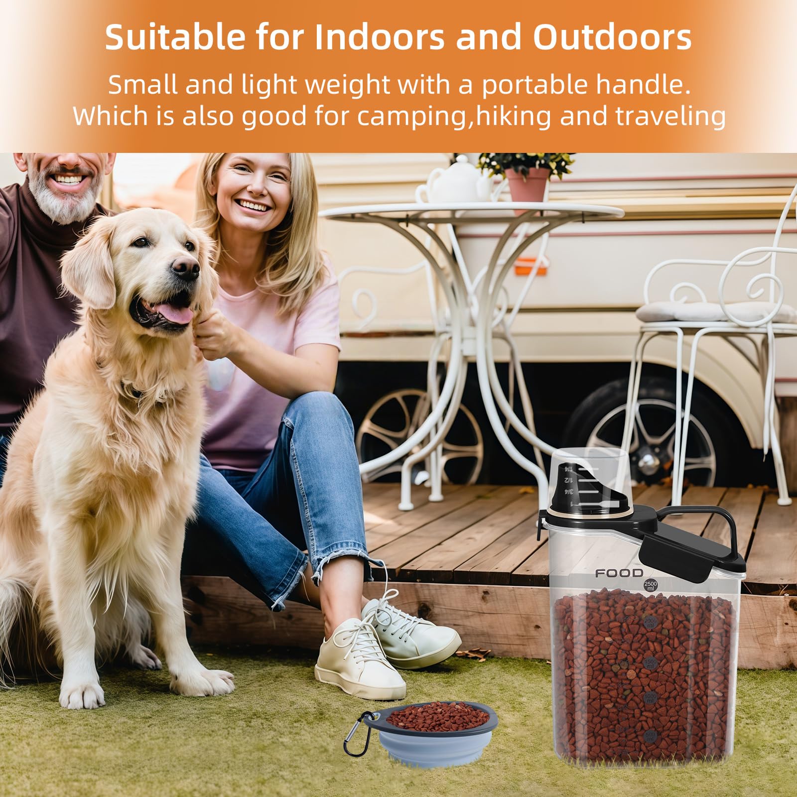LEAWALK collapsible pet bowl folds compactly for travel and outings.