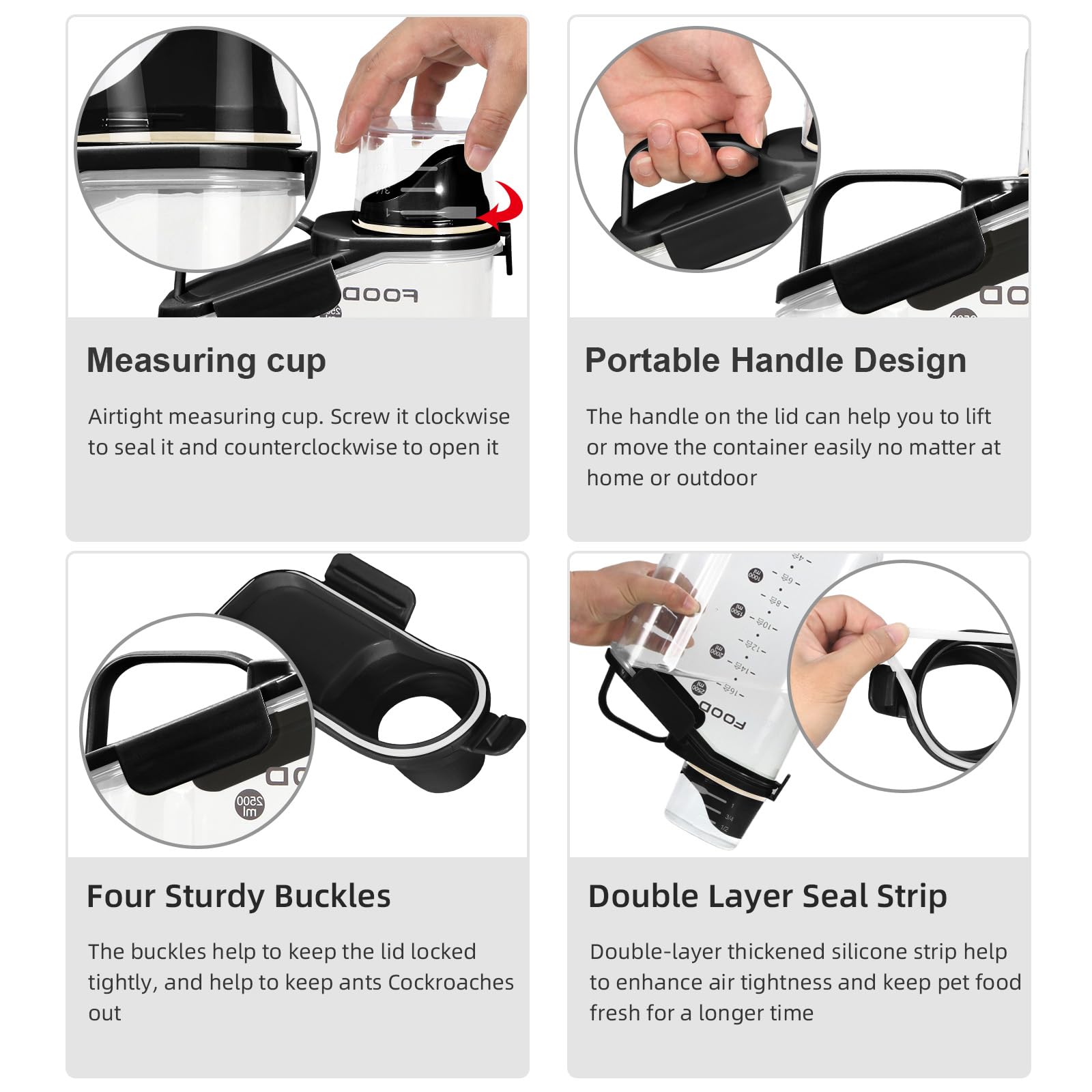 LEAWALK transparent barrel lets you see contents at a glance.