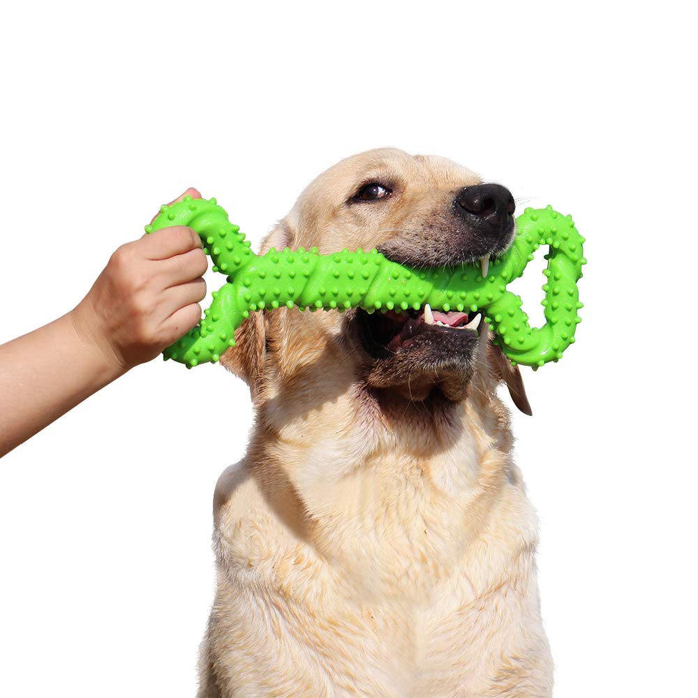 LECHONG 13inch bone-shape dog chew toy designed for durable chewing and teeth cleaning.